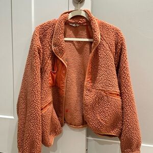 Cozy Sherpa Jacket in Coral